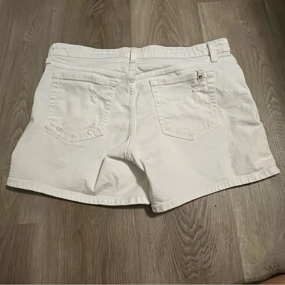 Joe's Jeans White Denim Distressed Shorts